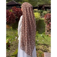 SG SELLER ELSIE PRINT INSTANT SHAWL BAWAL WITH ATTACHED INNER sarung