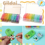 GILDAI Pill Box Large Capacity 7 Days AM PM Portable Medicine Dispenser
