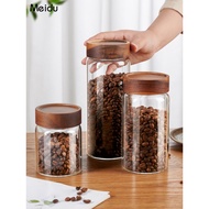Coffee bean storage jar glass sealed jar coffee powder storage jar storage jar tea jar storage box l