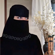 1 chiếc khăn choàng mặt bằng vải voan mềm màu trơn dành cho nữ Niqab thân thiện với da Hijab thường