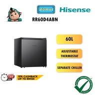 Hisense Fridge 60L Mini Refrigerator Single Door Mini Fridge Peti Sejuk 1 Pintu Mini Bar Black 冰箱 迷你