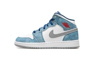 Nike boys Air Jordan 1 Retro High OG GS Basketball Shoe, French Blue/Fire Red-white, 4.5 Big Kid