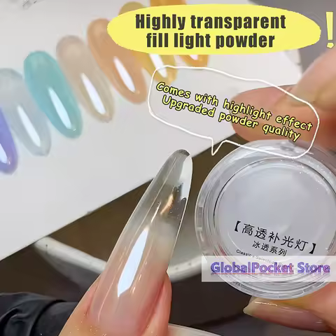 1Jar Plating Aurora Chrome Nail Powder Orange High-Gloss Moonlight Mirror Fine Glitter Pigment Auror