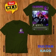 SULTAN KAOS DEWASA DAN ANAK MOBILE LEGEND YU ZHONG BLACK DRAGON BAJU ML YU ZHONG FIGHTERS TSHIRT MLB