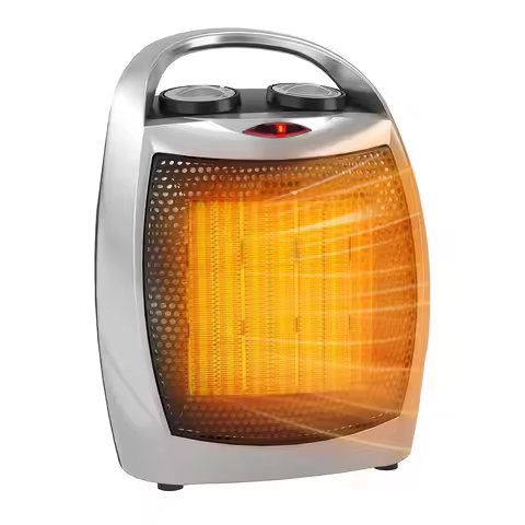 Portable Electric Space Heater 1500W/750W Thermostat 2-in-1 Fast Heating Ceramic Desktop Space Heate