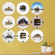 KAYU Minimalist WOODEN WALL CLOCK ISLAMIC NUANCE HOME DECORATION SOIL HOLY MAKKAH WALL DECOR KABAH A