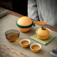 Customize Chinese Tea Set Ceramic Portable Teapot Set Travel Tea Cups of Tea Ceremony Accessories On