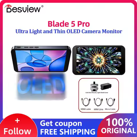 Desview Blade 5 Pro OLED Touch Screen Camera Field Monitor 4K60p 5.5 Inch 1200 Nits Ultra Light Moni