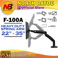 NB North Bayou F100A 22 to 35 Inch Gas Strut TV Monitor Bracket f 100A F100A F100-A F-100A NORTH BAY