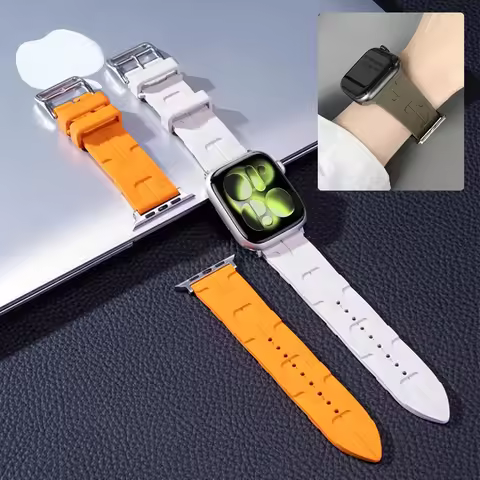 New Kilim Single Tour Strap For Apple Watch Band 46mm 42 44 40 45 41mm Silicone Bracelet For iWatch 