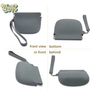 (Unique) Silicone Coin Purse Keychain Small Silicone Pouch Wired Earbud Case 10x8cm/3.94x3.15 Inches