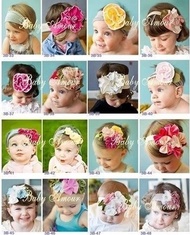 [A308] Spring Style Baby Hair Accessories Head Flower Band 3B-33~3B-48