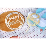 Three-Dimensional Card _ Round Happy Birthday Gold/Silver 2 Pieces B001-0126/B001-0128