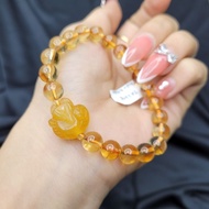Q955 TA Bracelet 8mm Gold Mix Fox CT Gold Myamarr, Earth and Metal - Feng Shui TUDO