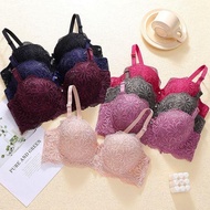 B CUP Elegant Bra Push Up For Women With Wired Bralette Baju Dalam Wanita Berdawai Underwear