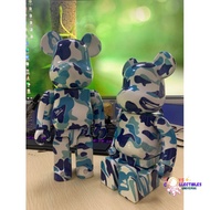 [HIGH END QUALITY] Bearbrick 400% Artistic Bear Collectors Display - Camo Shark Many Colour and Design