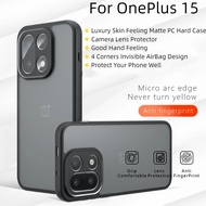 For OnePlus 15 1+15 OnePlus15 Case Luxury Skin Feeling Matte PC Hard Shockproof Phone Cover Casing F