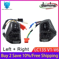 DOMINO Switch Handle Bar Switch For Yamaha LC135 V1 V2 V3 V4 V5 V6 AEROX/M3/MIO Motorcycle Waterproo