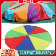 Outdoor Parachute Game  Improve Cooperation Kids Play 8 Independent Handles Foldable Build Muscles f