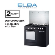 ELBA 70L Gas Cooker with Gas Oven EGC-C9703G(BK) /  EGC-C9703G / EGCC9703G / Electrolux 90cm ECG930W