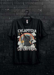 Chlamydia Survivor Shirt Gift For WomanFunny Cat Meme SweatshirtSarcastic ReproductiveTShirt Offensi