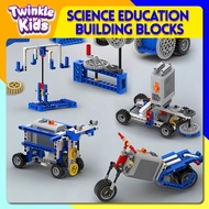 STEM Engineering Building Blocks Set 596/992 Pieces With Electric Motor | Learn Robots Mechanics And