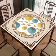 Square Table Mat Baxian Table Square Table Cover Mat PVC Soft Glass Printed Table Mat Waterproof Chi