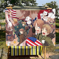 Cartoon Hetalia World Star flag For Bedroom Living Bar Garden Outdoor Active  Decoration Background 