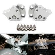 Aluminum Motorcycle Handlebar Riser Spacers Silver For Yamaha FJR1300 FJR 1300 2001 2002 2003 2004 2