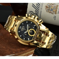 Invicta fashion business Large dial 6-pin function quartz steel strip men's watch