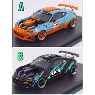 ****預訂 pre-order****   DCM 1:64合金模型，4586GT改裝車。GT86+躍馬458發動機，Gulf海灣 / HKS