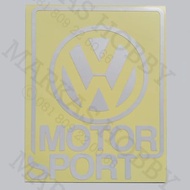 VW Volkswagen Motor Sport White Logo Sticker Car Motorcycle Accessories