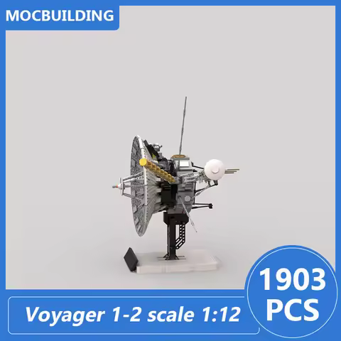 Voyager 1-2 Scale 1:12 Model Moc Building Blocks Diy Assemble Bricks Space Educational Creative Coll
