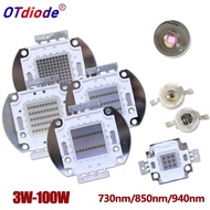 High Power LED Chip IR Infrared 850nm 940nm 730nm 3W 5W 10W 20W 50W 100W led Light Lamp Matrix 850 9