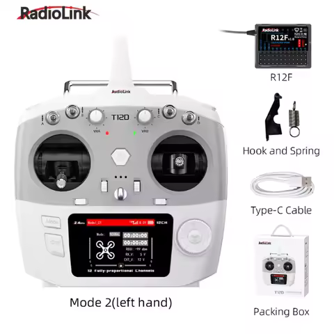Radiolink T12D 2.4Ghz 12 Fully-proportional Channels Transmitter with Receiver R12F Remote Control f
