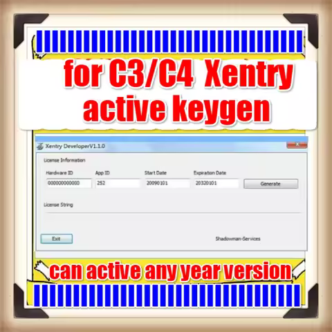 For MB Star Xentry C3 C4 Active Xentry Developer V1.1.0 Keygen Calculator Activation Cracker