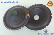 Kertas Speaker 10 Inch Subwoofer - Daun Speaker 10 Inch Subwoofer