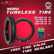 NORU TUBELESS TIRE 10 12 13 FOR MOTORCYCLE TUBELESS 90/90-12 90/100-10 130*70 FREE SEALANT AND PITO