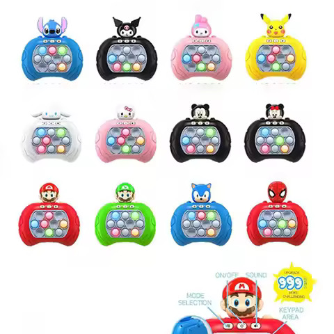 2025New Quick Push Game Pop Up Fidget Bubble Electronic Pop it Pro Game Light AntiStress Toys For Ad