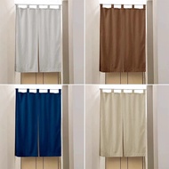 2026 Japanese style solid color cotton linen door curtain custom sling beige bathroom half curtain b