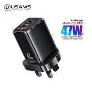 USAMS GaN 47W PD QC 4.0 USB C PD Mini Portable Charger for Laptop & Smart Phones
