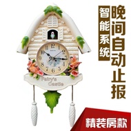 Living Room Cuckoo Clock Creative Children's European Style Swing Intelligent Time Clock Modern Sile