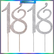 POP Diamante for Rhinestone Number 18 Cake Topper For 18th Birthday Wedding Annivers