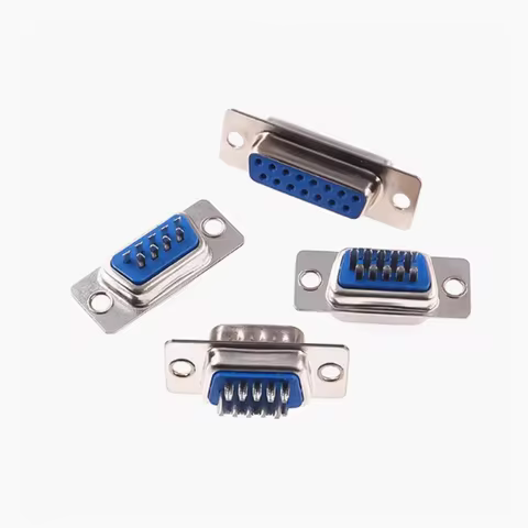 D-SUB 9 15 25 37 Pin Male Female Solder Type Connector DIP Straight Mount Serial Port Adapter 2 Rows