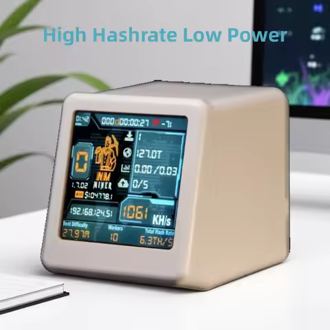 Solo Lottery BTC Miner for computer nerd Smart TV Hashrate1060KH/s ESP32 gift home silent Desktop Cl