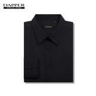 DAPPER เสื้อเชิ้ตแขนยาว Oxford ทรง Regular-Fit สีดำ