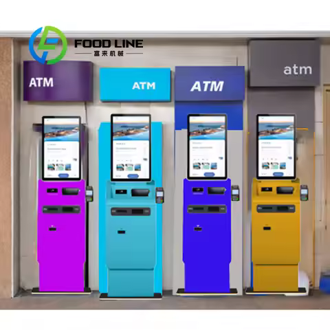 Customize 32 Inch Self Automatic Cash Machine Self Service Payment Kiosks Machine Cash Recycler Kios