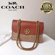 BIG SALE ! (100% ORIGINAL) Tas COACH Parker In Signature with Tea Rose Turnlock HOT STOCK BRAND ITEM TERLARIS TAS SELEMPANG WANITA BRANDED TERBARU HIGH QUALITY BEST SELLER - TAS TOP HANDLE COACH ASLI - TAS COACH WANITA TERBARU - BRANDED STORE OUTLET