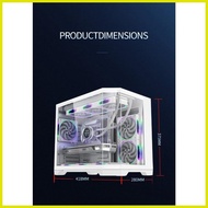 ❡ ◭ ✻ HiteqPC | ATX / mATX Dual-Chamber PC Gaming Case Tempered Glass Front and Side Coolman Spectr