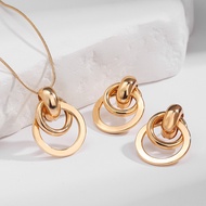 Necklace Earrings Set for Woman Fashion Clavicle Chain Gift Jewelry